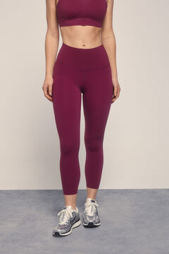 Dash and Stars Leggings curtas COMPRESSIVE com logo marrom rosa
