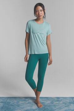Dash and Stars Camiseta fluida modal verde verde