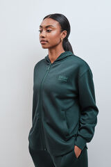 Dash and Stars Sweatshirt com capuz soft touch verde azul