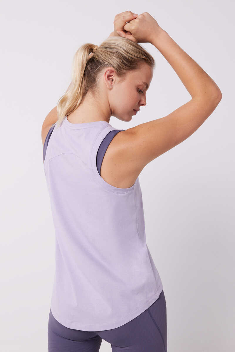 Dash and Stars Camiseta tirantes lila 100% algodón morado/lila