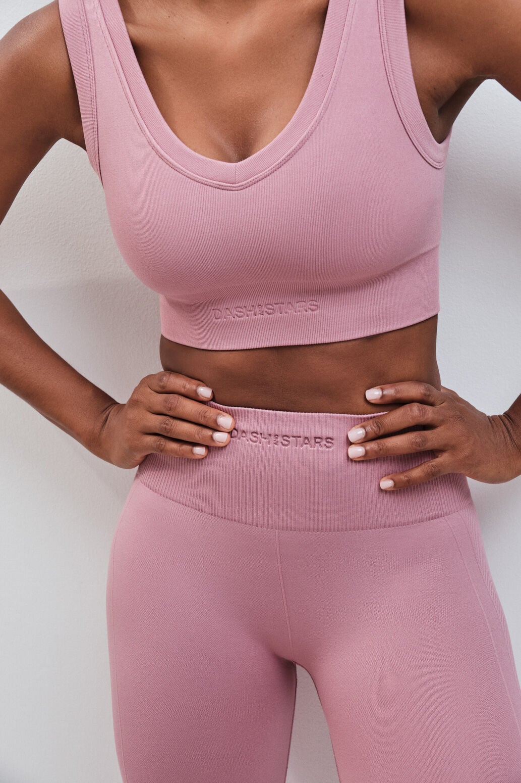 Dash and Stars Leggings compridos SEAMLESS COMFORT rosa rosa