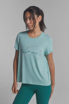 Dash and Stars Camiseta fluida modal verde verde