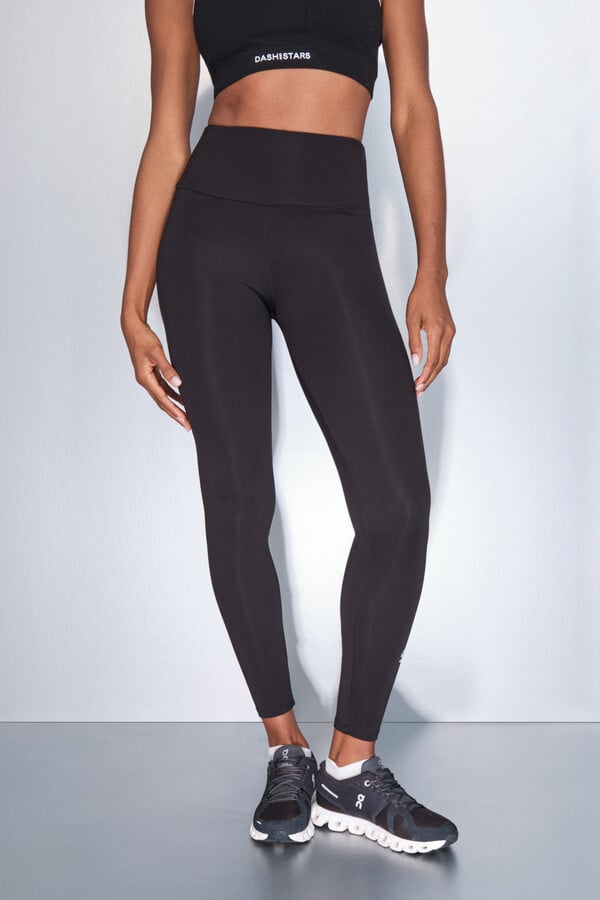 Dash and Stars Leggings pretas longas preto