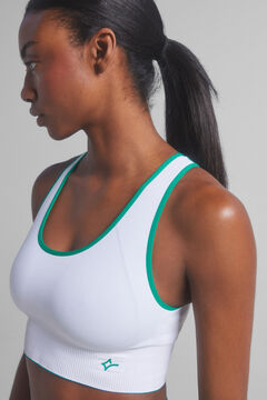 Dash and Stars Sujetador deportivo reversible seamless beige