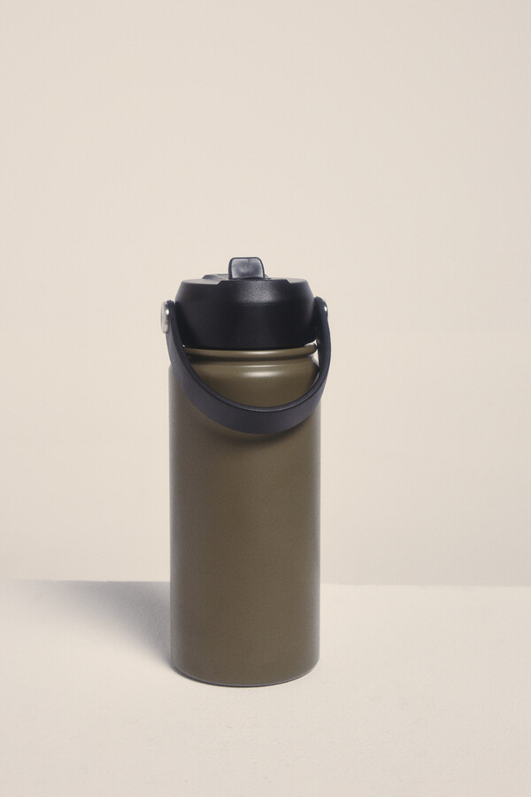 Dash and Stars Botella acero inoxidable verde estampado