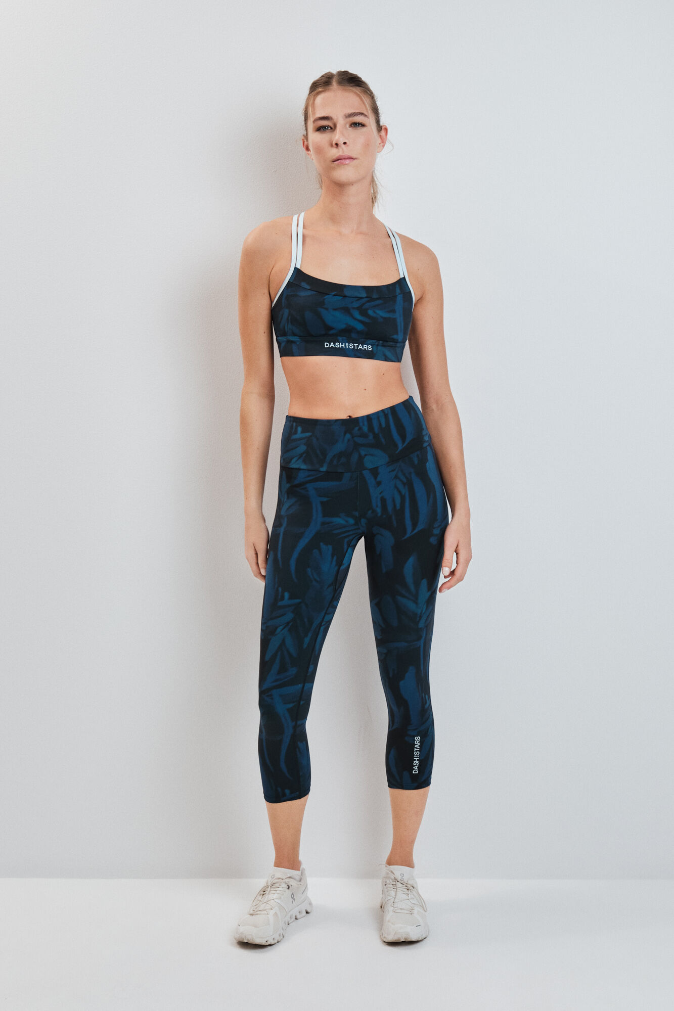 Dash and Stars Legging curto estampado 4D STRETCH verde verde