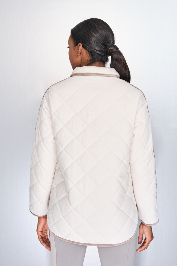 Dash and Stars Chaqueta acolchada rombos beige beige