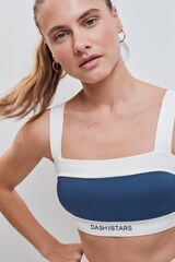 Dash and Stars Soutien desportivo bandeau 4D Stretch azul azul