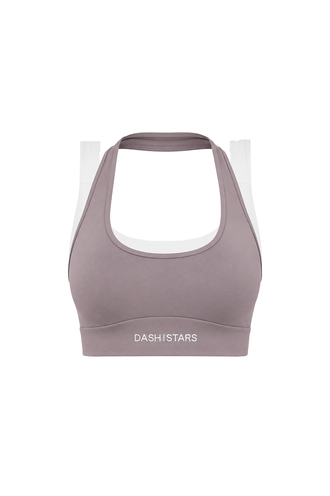 Dash and Stars Soutien desportivo 4D Stretch sobreposi&ccedil;&atilde;o contraste marrom cru