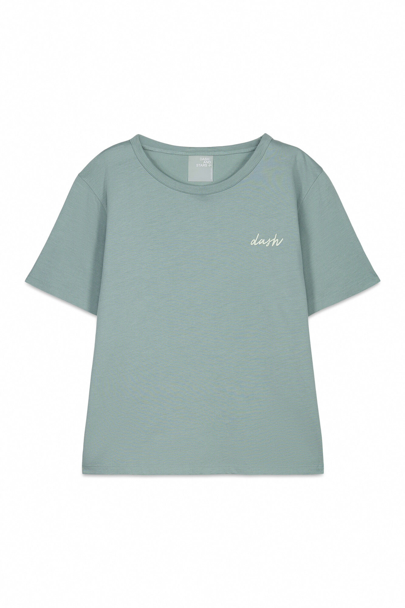 Dash and Stars T-shirt manga curta extrassuave verde verde