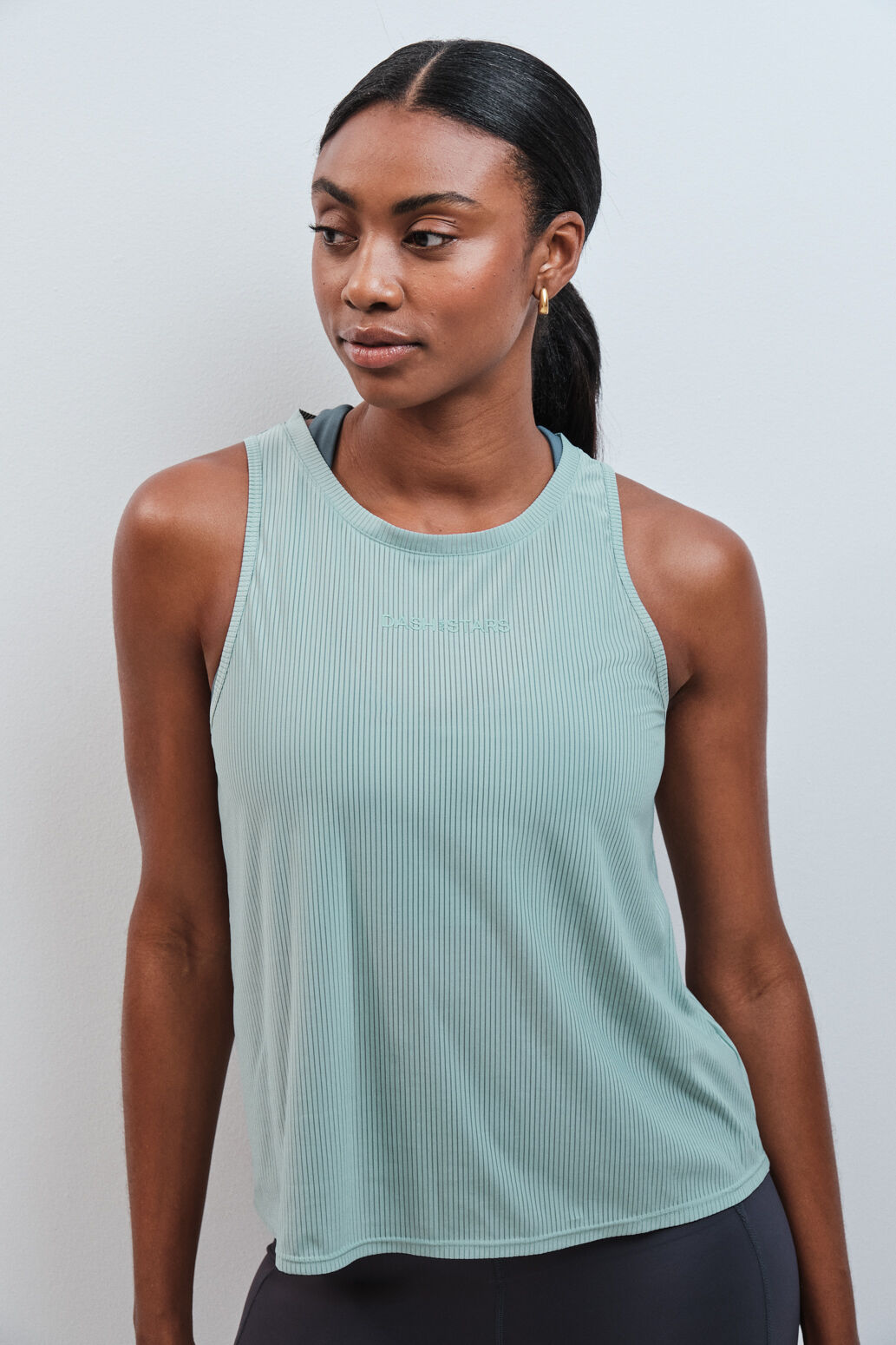Dash and Stars T-shirt halter semitransparente verde verde