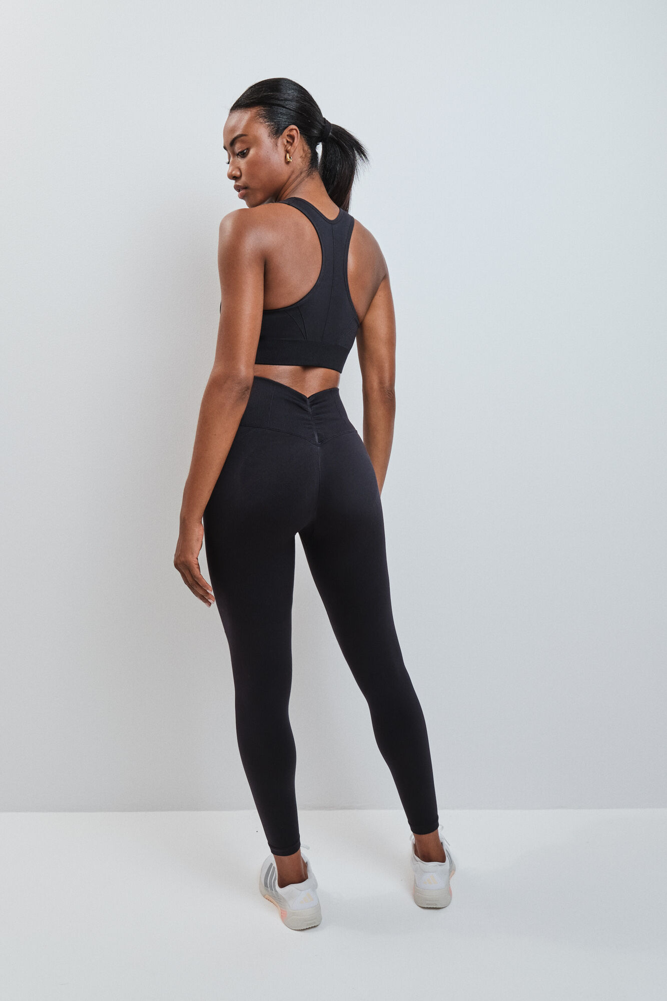 Dash and Stars Legging comprida preta SEAMLESS FIT preto