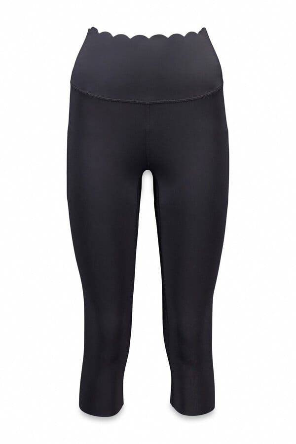 Dash and Stars Leggings compressivas capri pretas preto