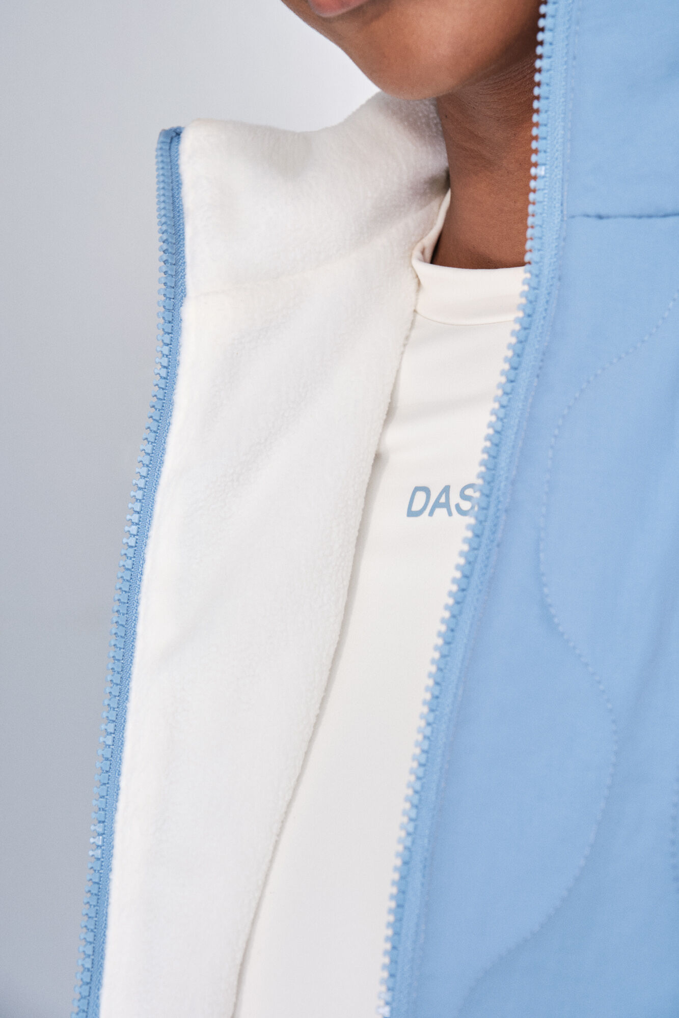 Dash and Stars Colete acolchoado forrado azul azul