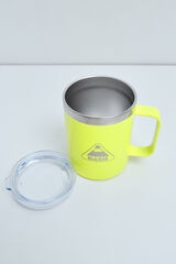 0 Caneca met&aacute;lica amarela impress&atilde;o