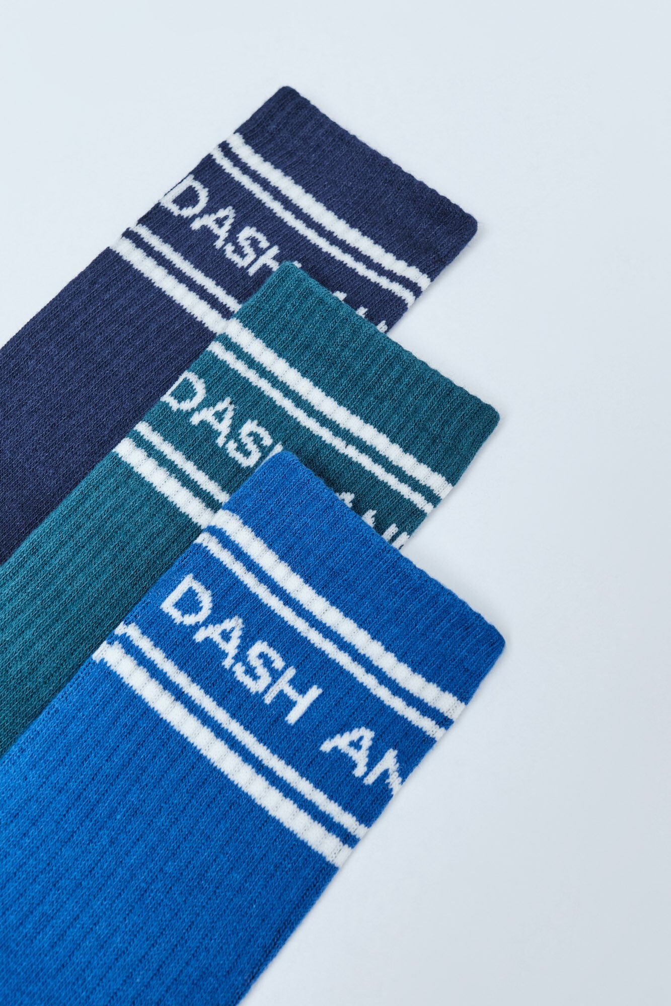 Dash and Stars Pack 3 meias compridas de algod&atilde;o com logo