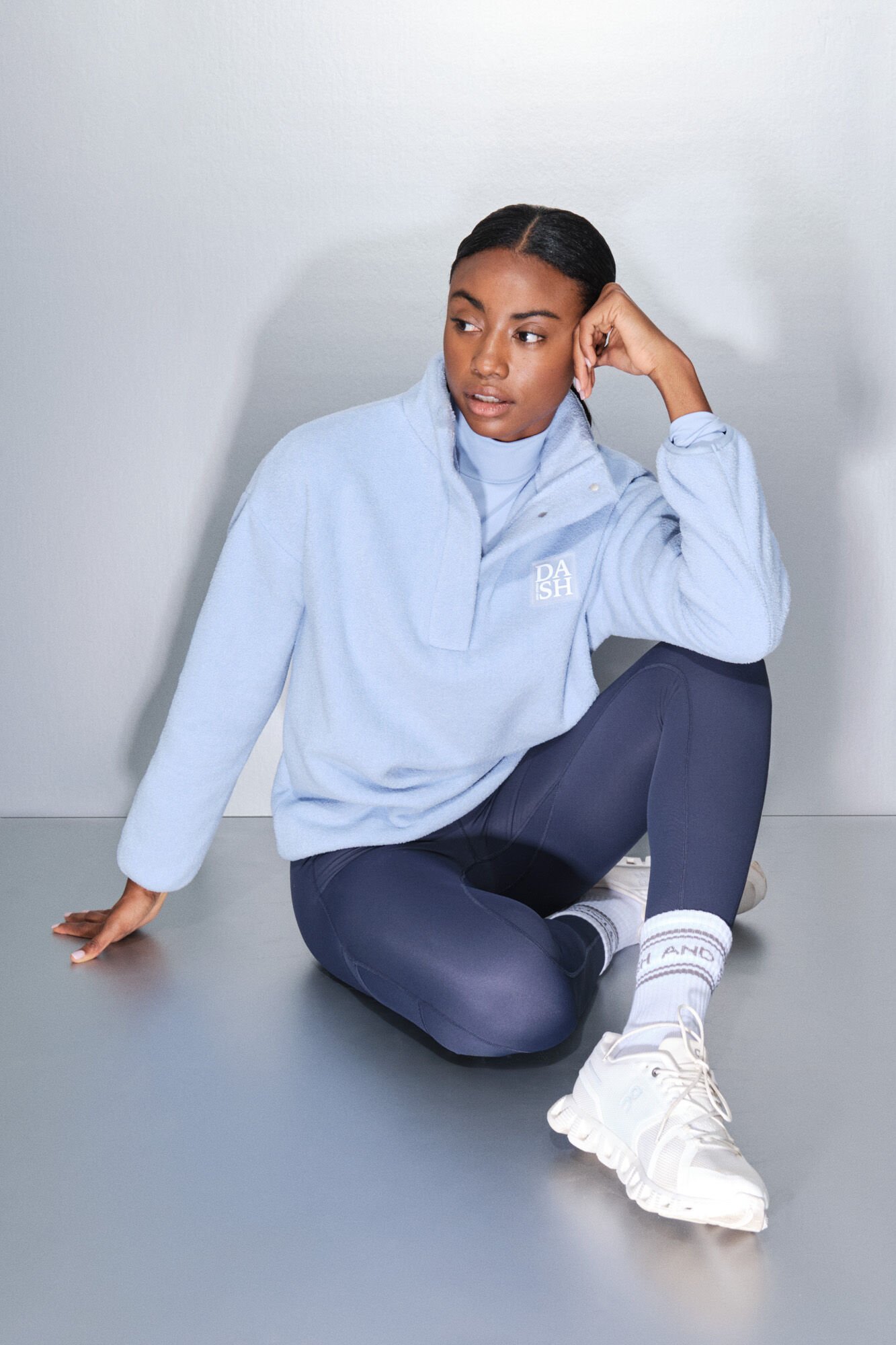 Dash and Stars Fecho-&Eacute;clair de l&atilde; azul beb&ecirc; com polar