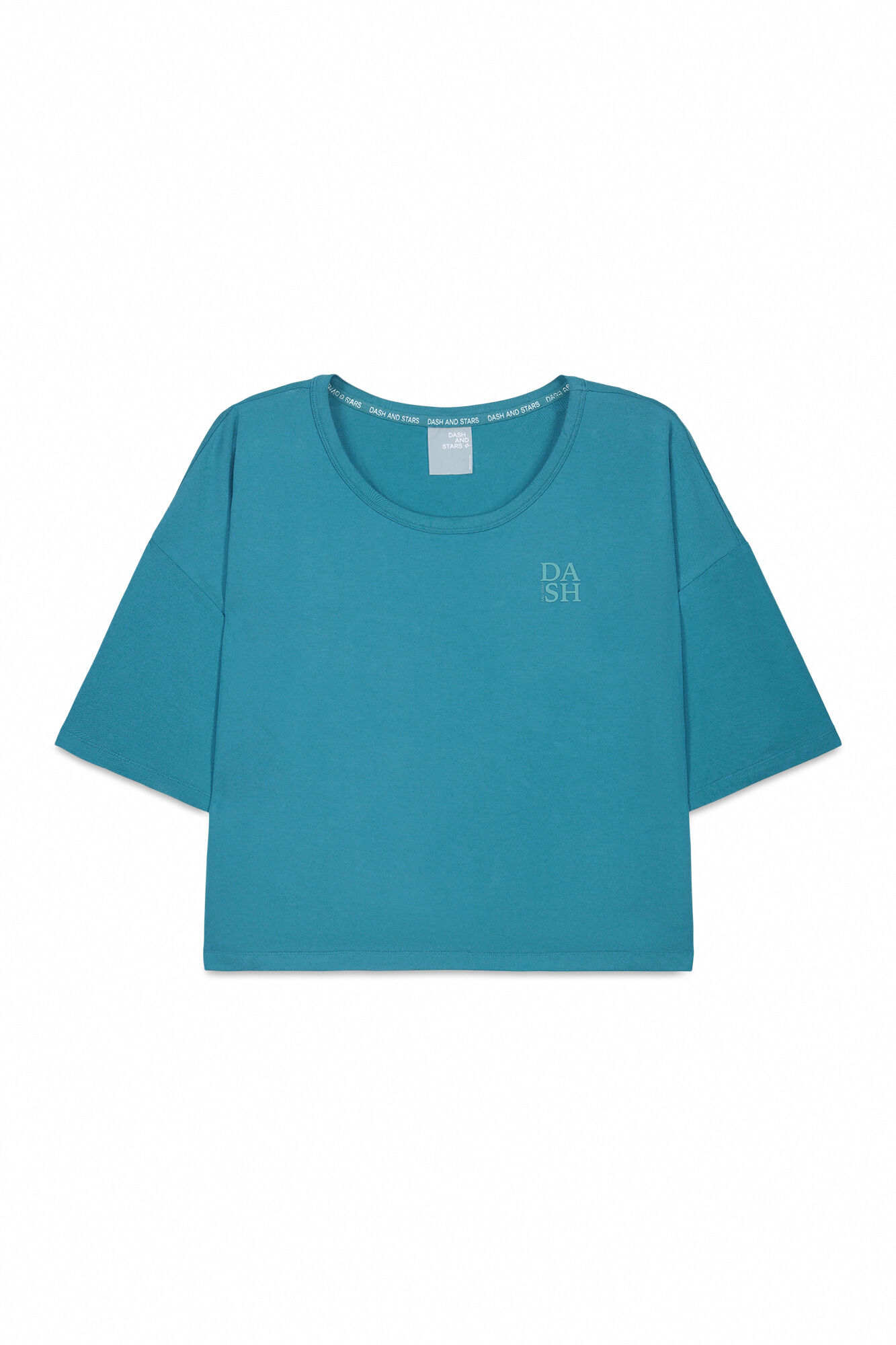 Dash and Stars T-shirt manga curta extrassuave verde verde