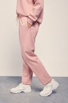 Dash and Stars Calça reta de pelúcia em piqué rosa rosa