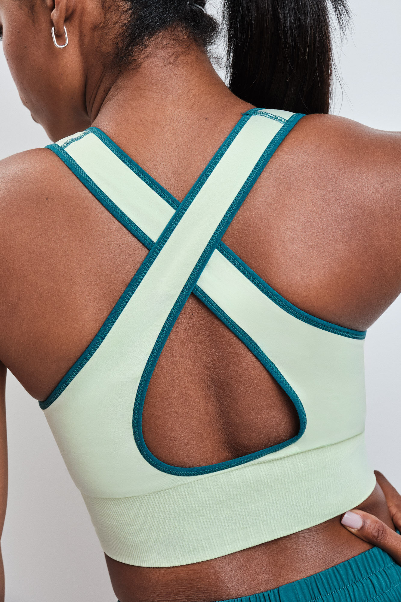 Dash and Stars Soutien desportivo 4D Stretch revers&iacute;vel verde verde
