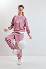 Dash and Stars Sweatshirt college em felpa rosa rosa