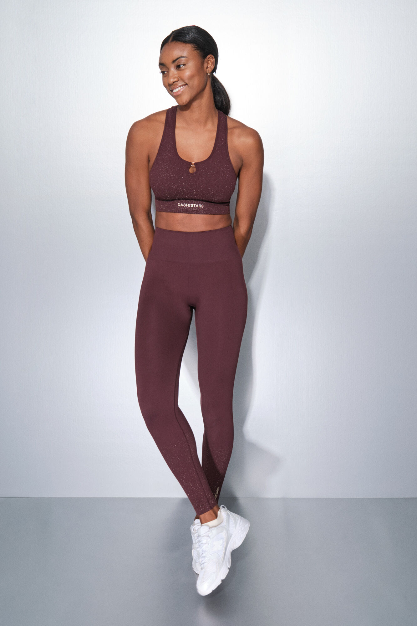 Dash and Stars Leggings roxas SEAMLESS COMFORT vermelho