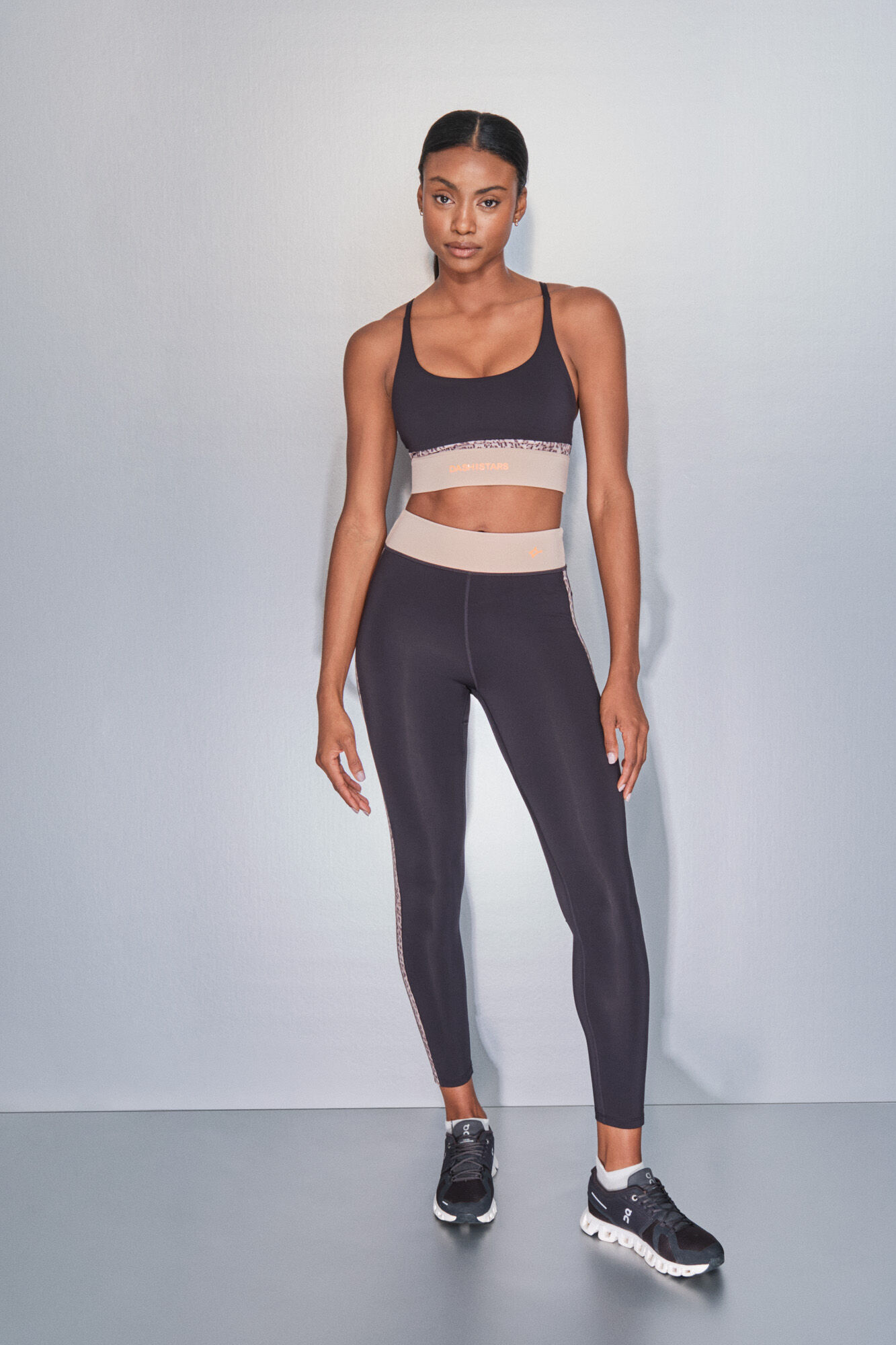 Dash and Stars Legging preta com estampa animal 4D STRETCH preto