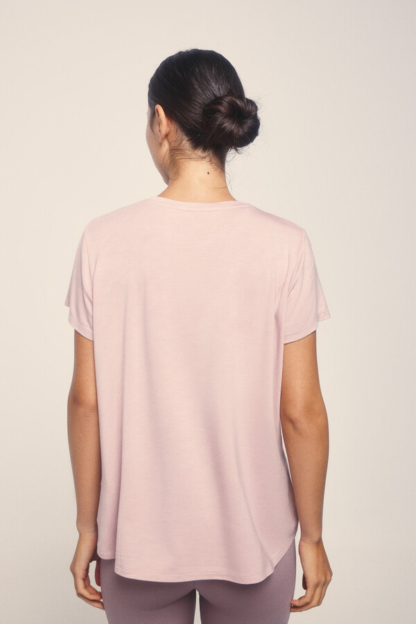 Dash and Stars Camiseta Modal extrassuave Rosa rosa
