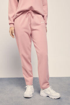 Dash and Stars Calça reta de pelúcia em piqué rosa rosa