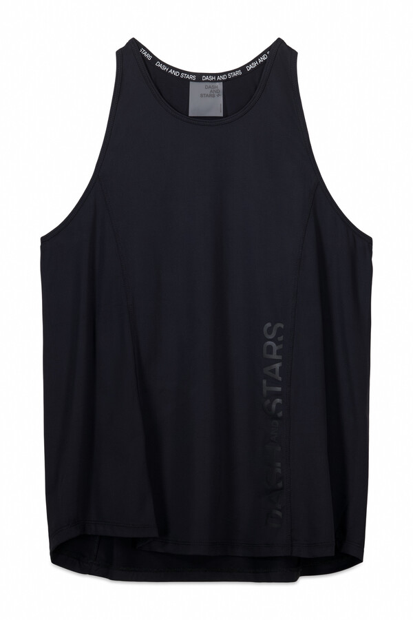 Dash and Stars Camiseta microfibra halter negra negro