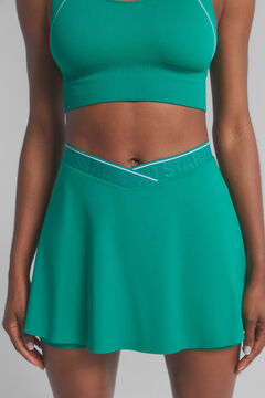 Dash and Stars Saia microfibra verde roupa de ginástica interior verde