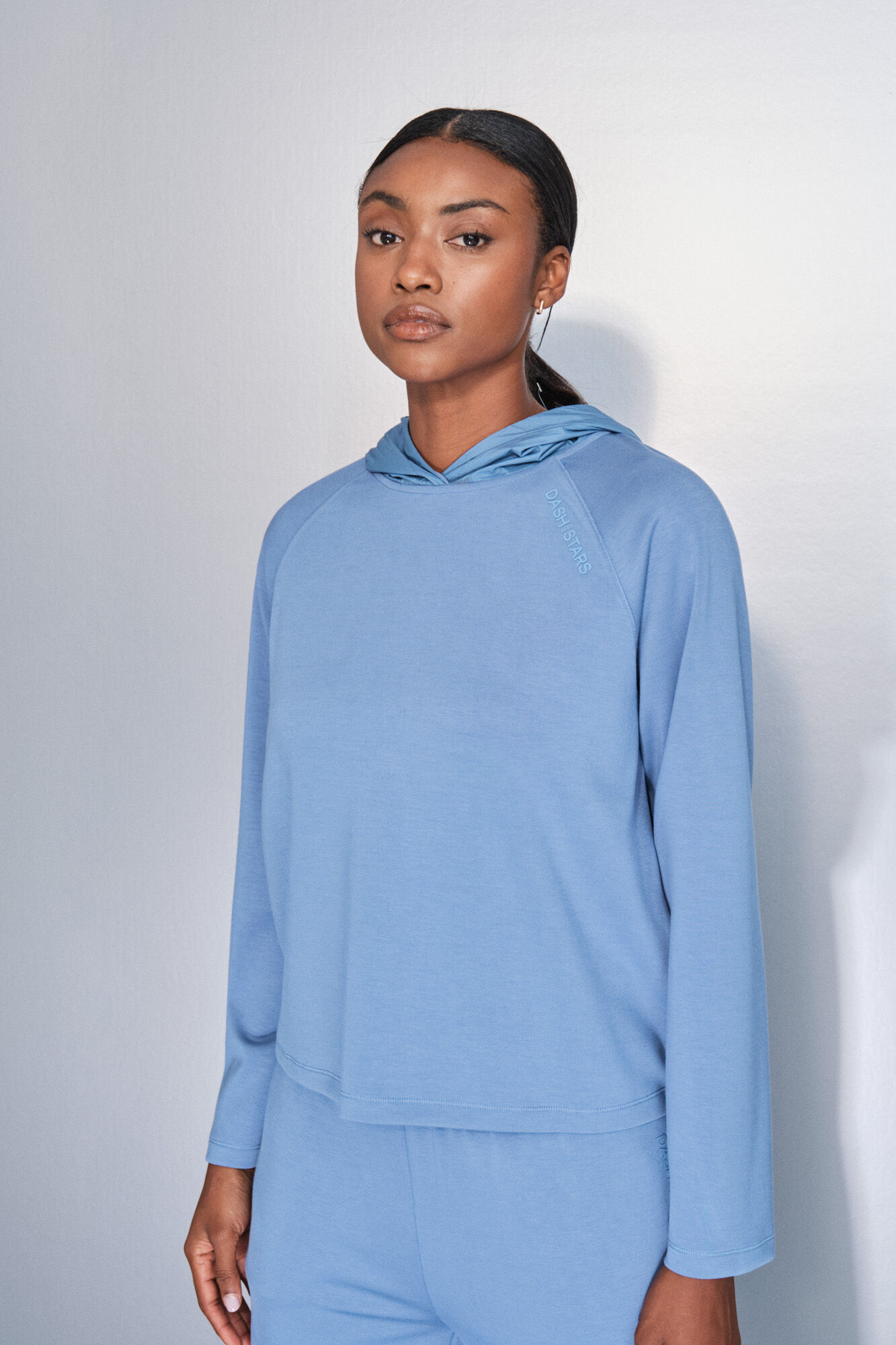 Dash and Stars Sudadera tacto suave azul azul