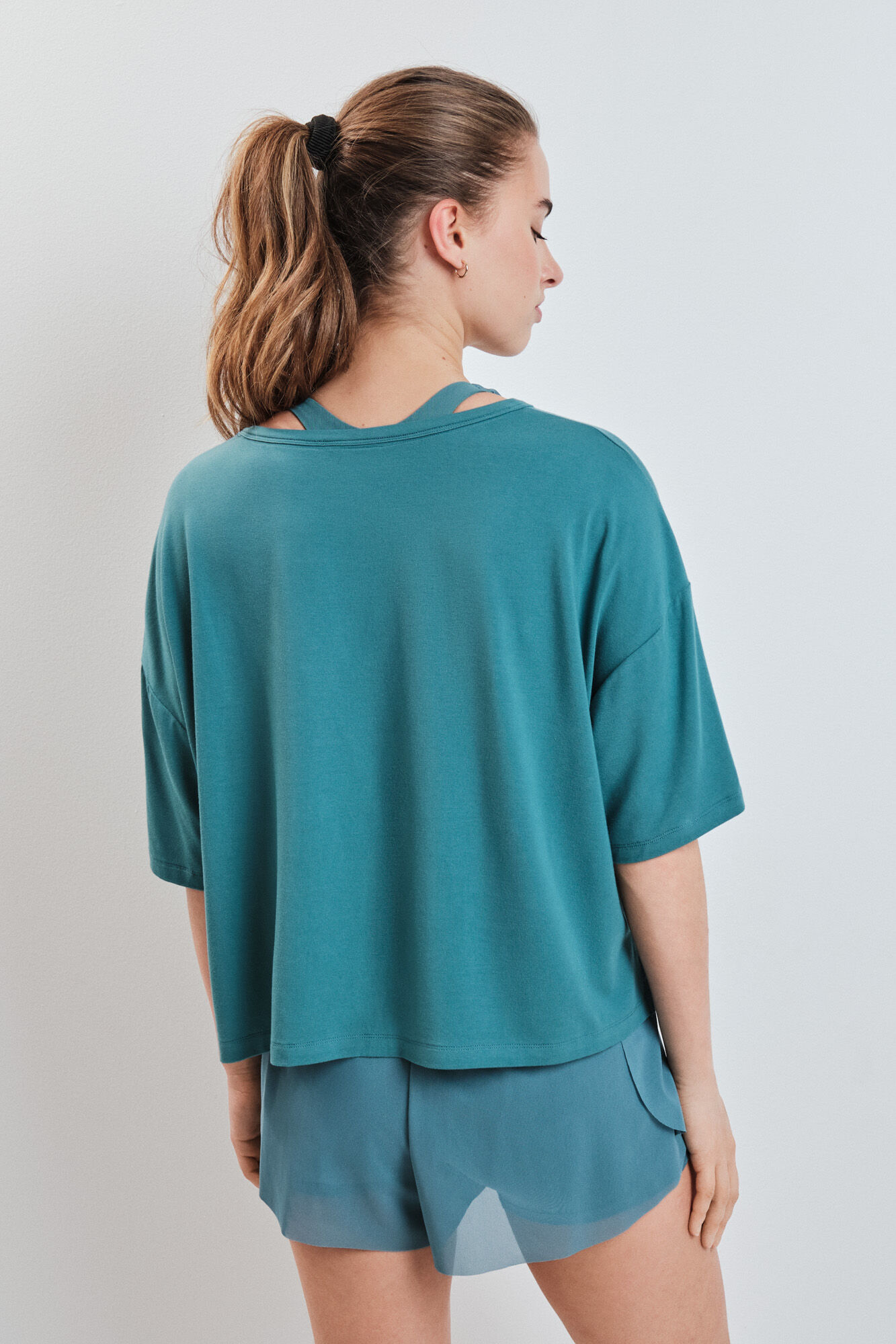 Dash and Stars T-shirt manga curta extrassuave verde verde