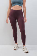 Dash and Stars Leggings COMPRESSIVE largo granate estampado