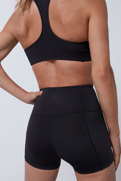 Dash and Stars Leggings curtos "hot pant" pretos 4D Stretch preto