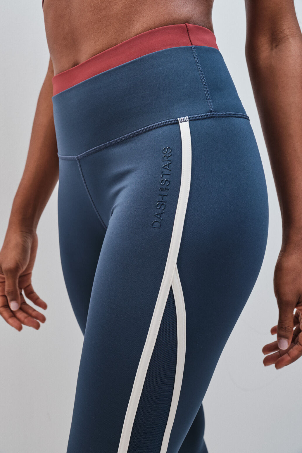 Dash and Stars Leggings crop 4D STRETCH azul oscuro azul