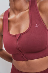 Dash and Stars Soutien desportivo vermelho com fecho-&eacute;clair SEAMLESS FIT vermelho