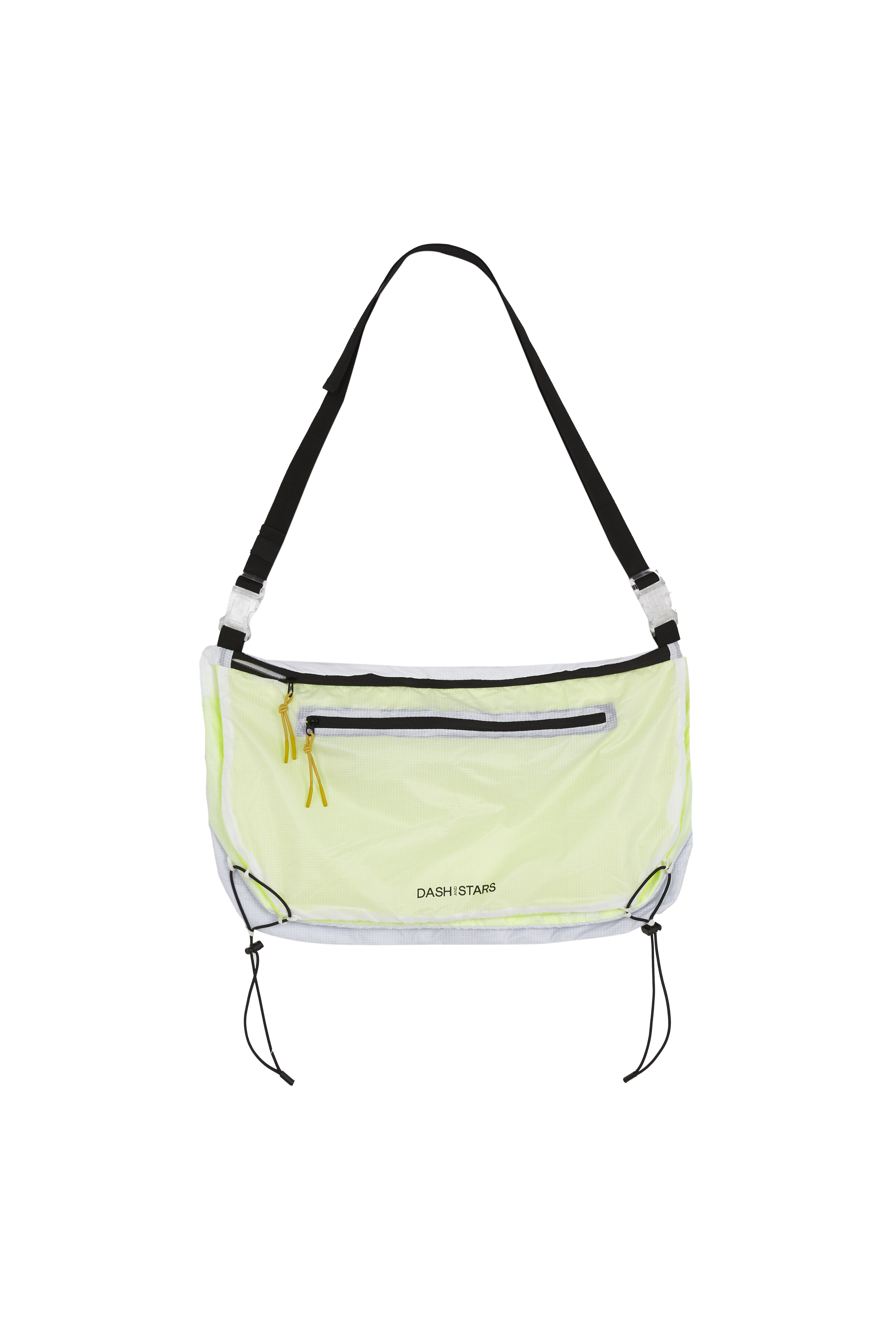 Dash and Stars Mala a tiracolo t&eacute;cnica branca beige