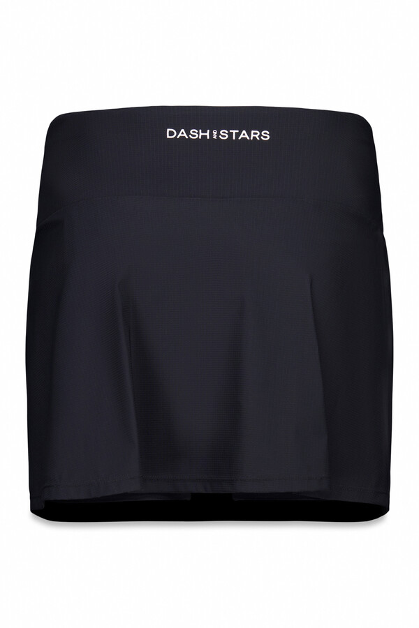 Dash and Stars Saia de microfibra com forro de malha preto