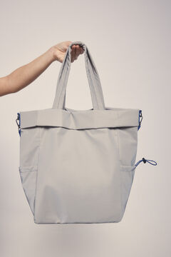 Dash and Stars Mala tote cinza metálica cinzento