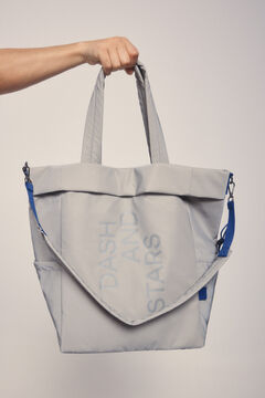 Dash and Stars Mala tote cinza metálica cinzento