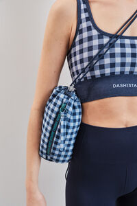 Dash and Stars Mini mala a tiracolo estampado vichy azul