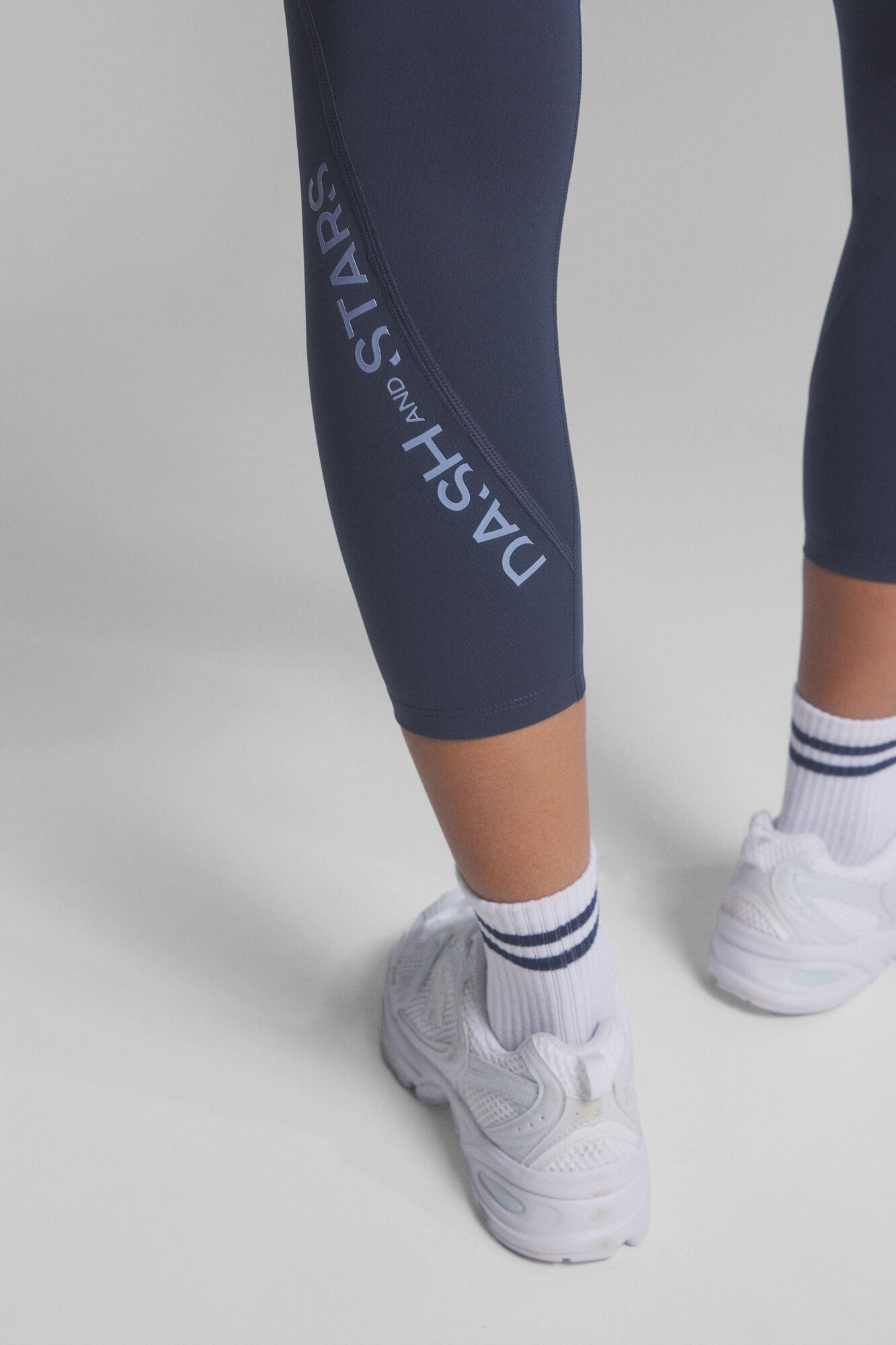 Dash and Stars Leggings 4D STRETCH crop marengo cinzento