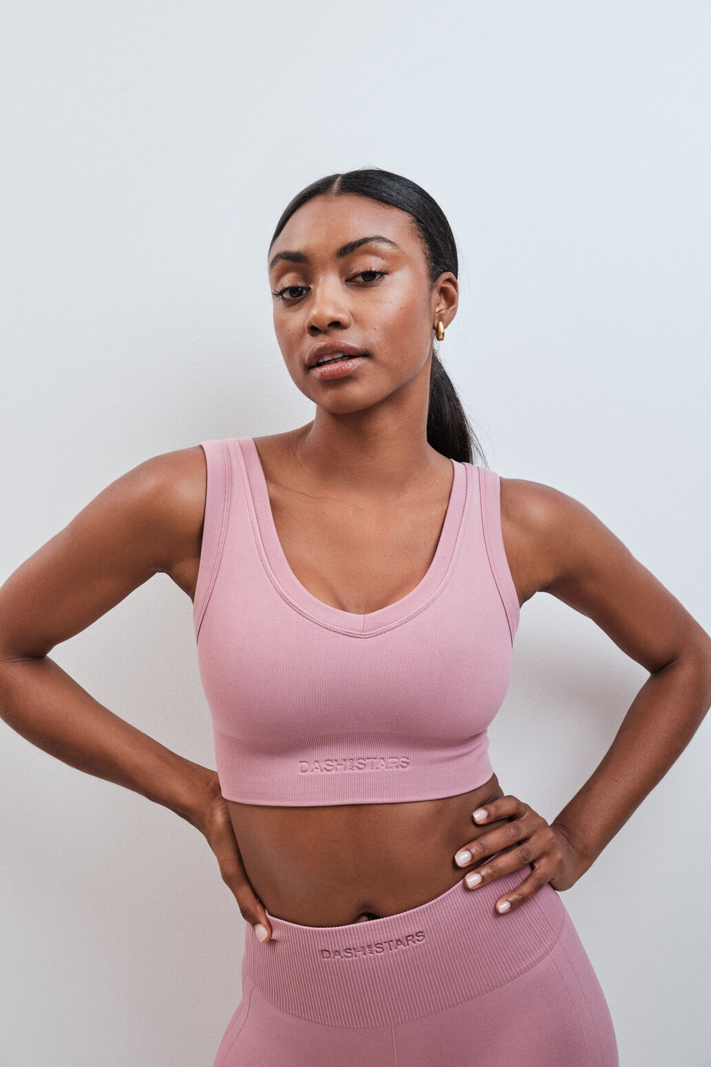 Dash and Stars Soutien desportivo SEAMLESS COMFORT gren&aacute; rosa