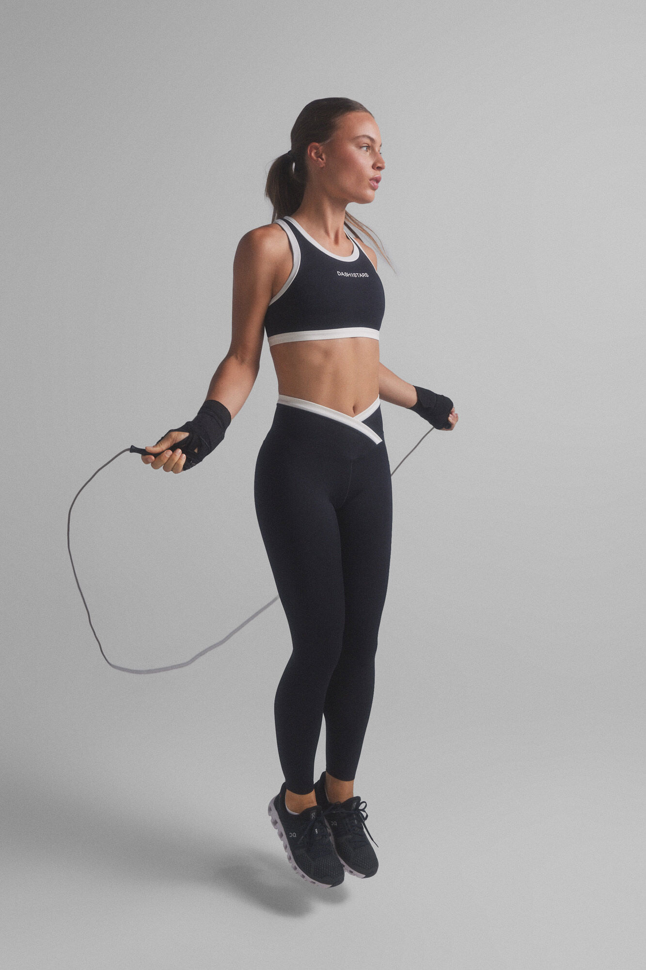 Dash and Stars Leggings 4D STRETCH negro