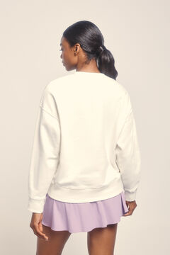 Dash and Stars Sudadera felpa 100% algodón blanco beige