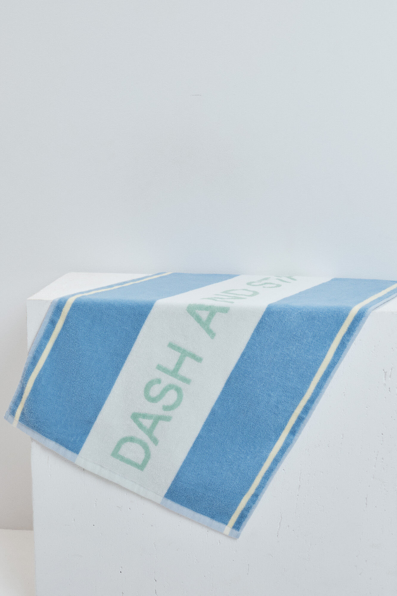 Dash and Stars Toalha em algod&atilde;o azul