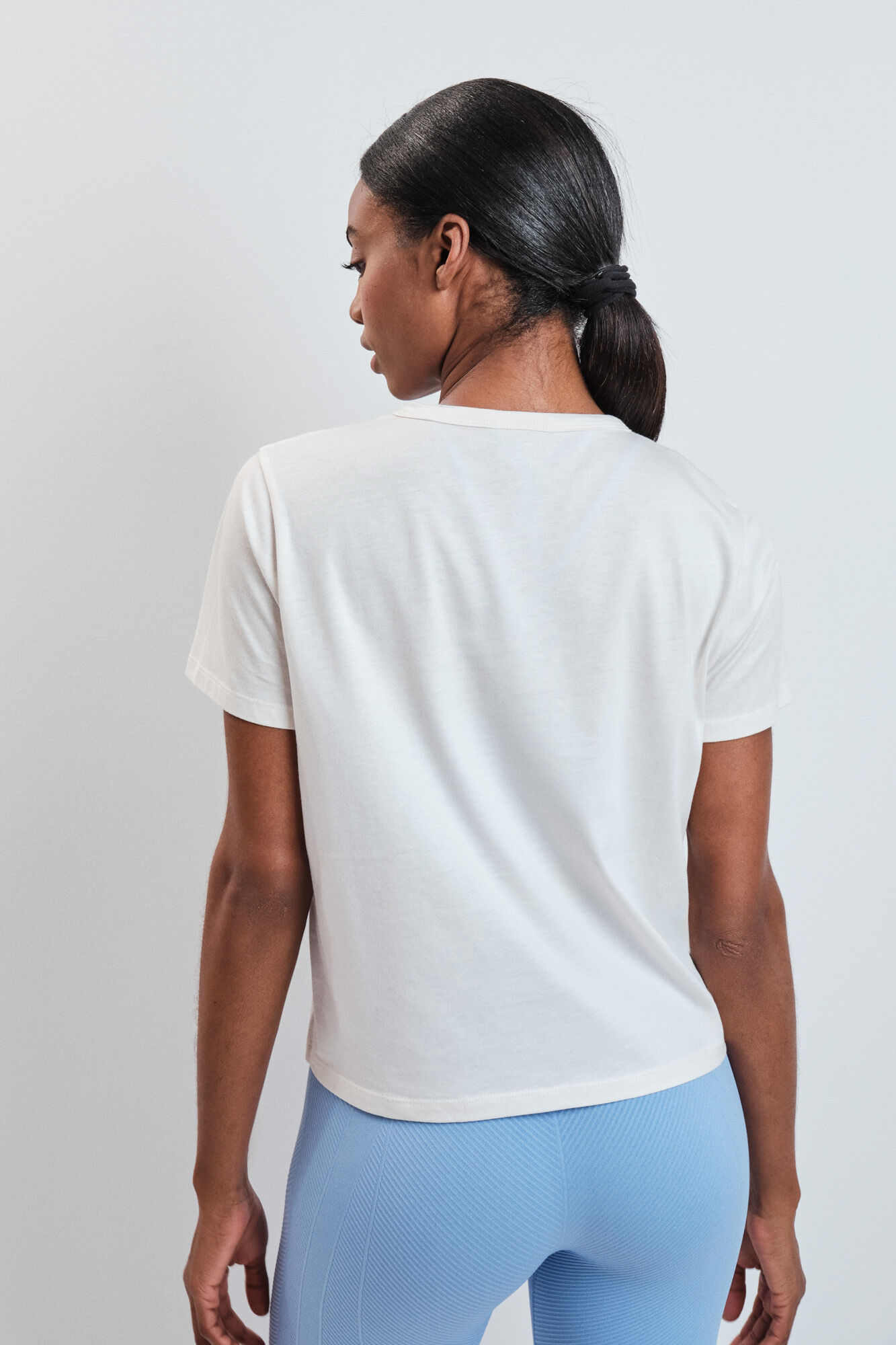 Dash and Stars T-shirt de manga curta extrassuave branca beige