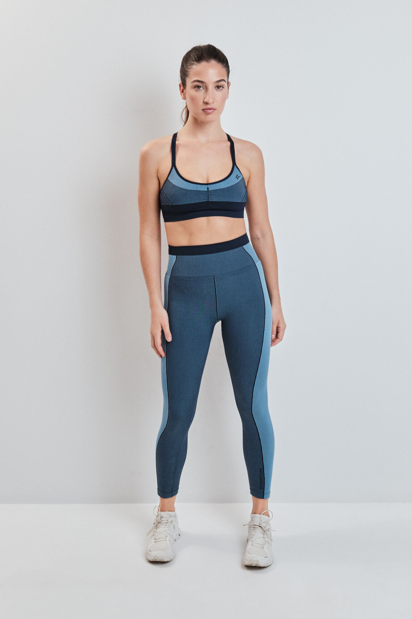 Dash and Stars Legging SEAMLESS COMFORT curta azul azul