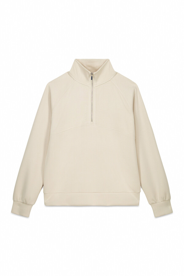 Dash and Stars Moletom sweatshirt com gola cru